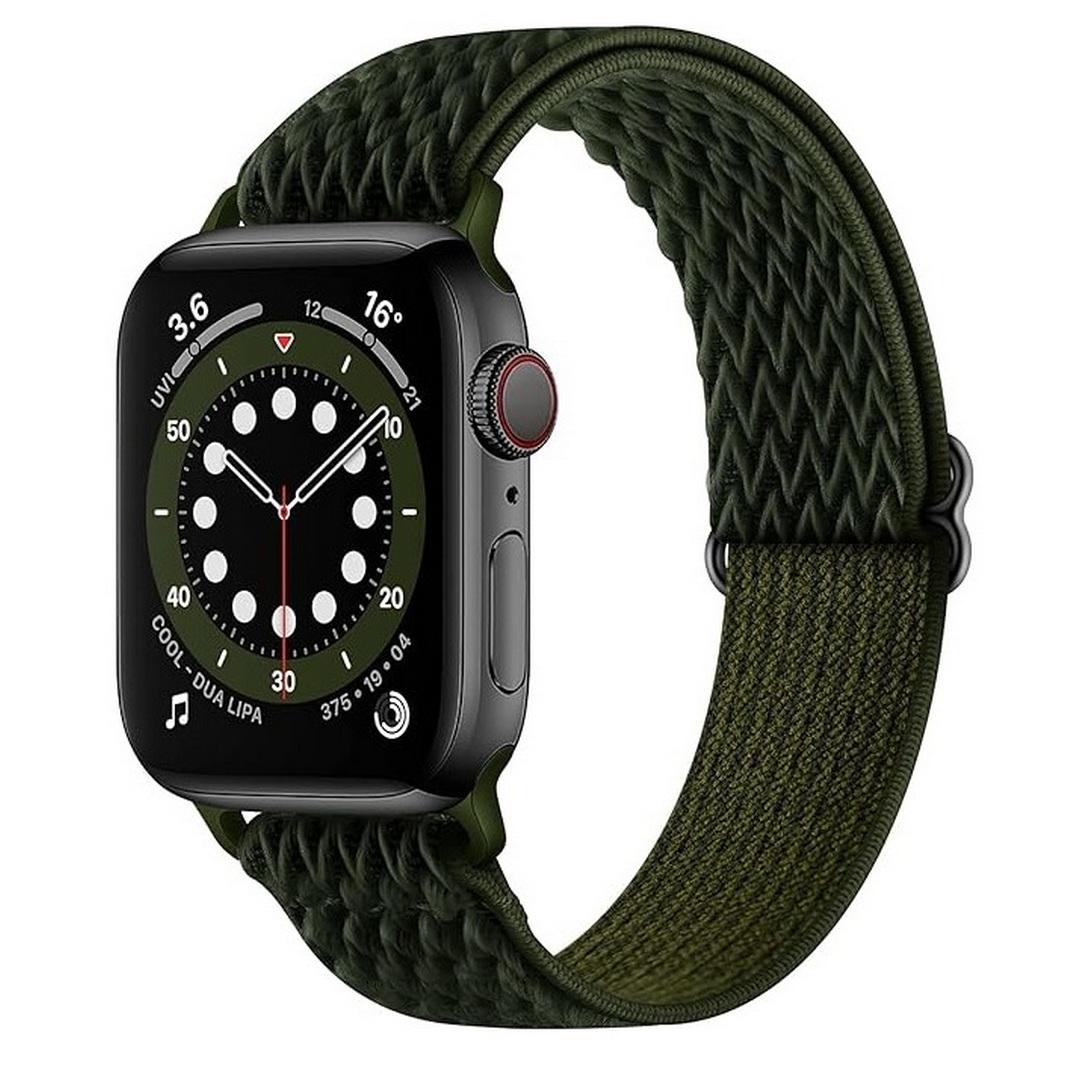 Ремешок эластичный нейлоновый для Apple Watch 42/44/45/49 мм Army Green (nrNY09_ag)