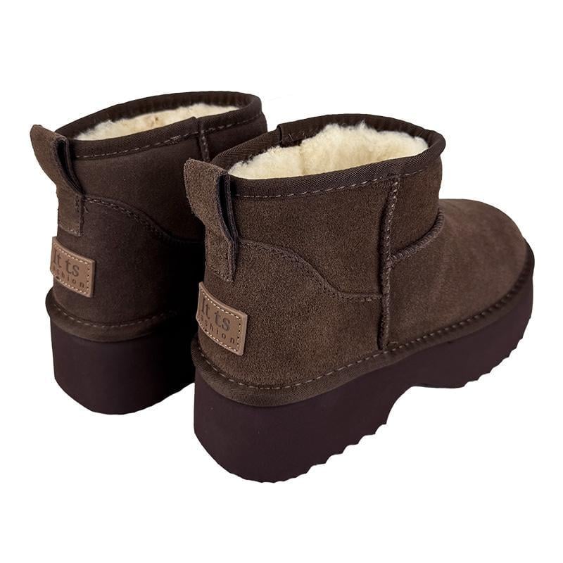 Угги женские каблук платформа 8021-24 p. 36 22,5 см Коричневый - фото 4