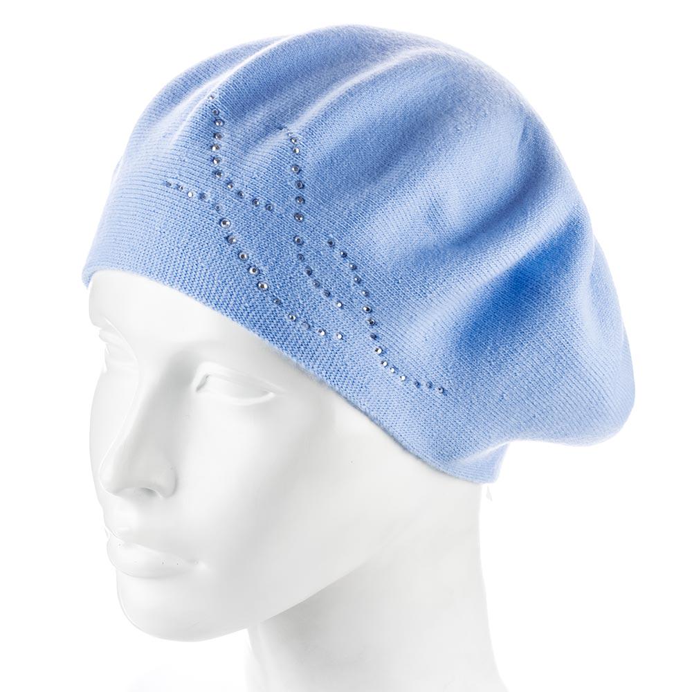 Берет женский Zolly ZH238 двойной шерстяной Голубой (142259)