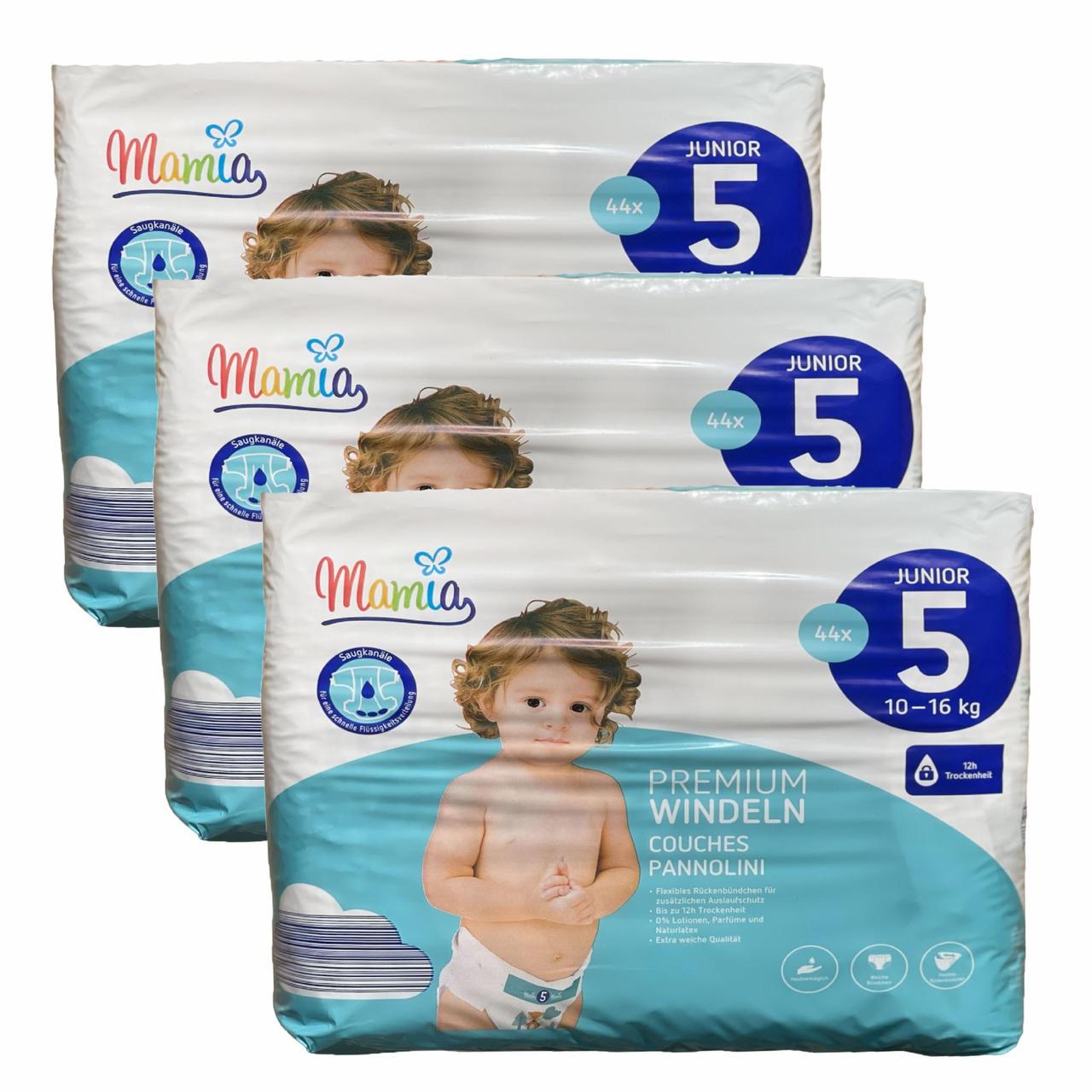 Підгузки дитячі Mamia Premium 5 10-16 кг 132 шт. (2237085205)