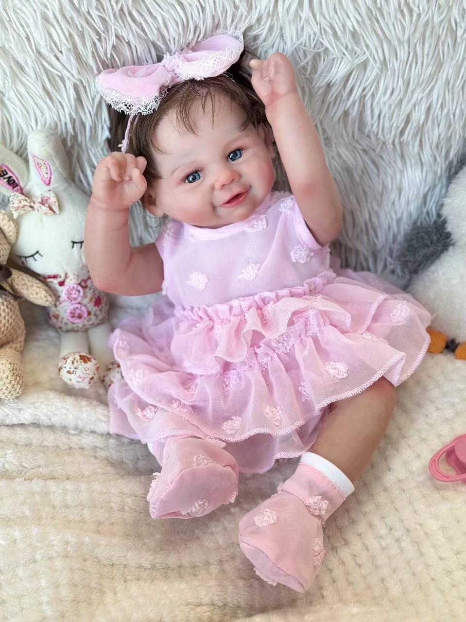 Кукла коллекционная силиконовая виниловая Реборн Новорожденная девочка Римма 45 см