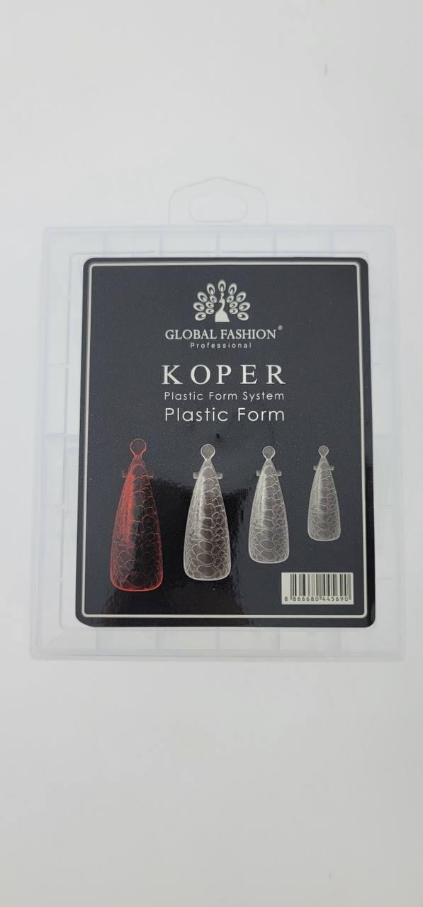 Форми верхні пластикові 120 шт. мигдаль з принтом змії 120 шт.