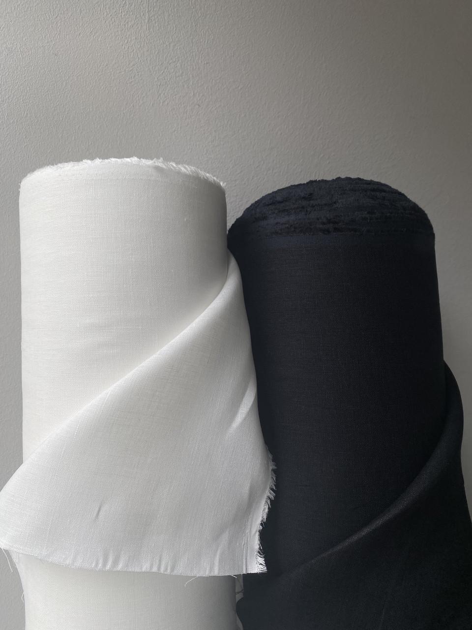 Тканина Linen Plus 100% льон Чорний 147 - фото 4