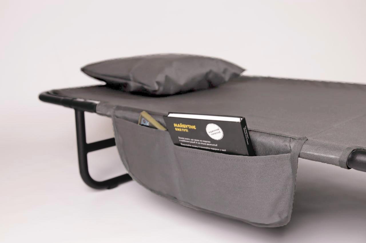 Раскладушка Kompred VG-R9 с чехлом/карманом/подушкой оксфорд Темно-серый (1926073852) - фото 3 Раскладушка Kompred VG-R9 с чехлом/карманом/подушкой оксфорд Темно-серый (1926073852) - фото 3