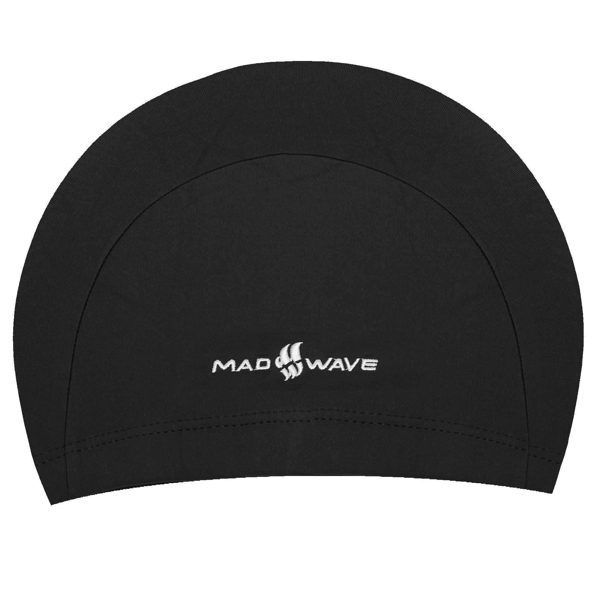 Шапочка для плавания Mad Wave Lycra Junior M052001 текстильная Черный (AM0009454)