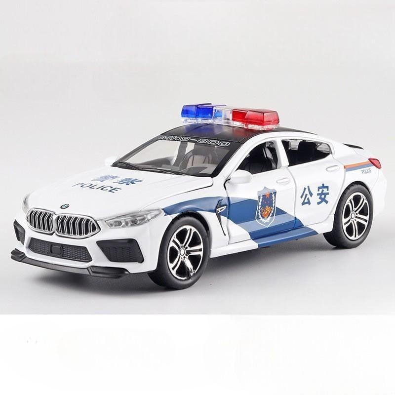 Іграшкова машинка Поліція BMW M8 металева з інерційним механізмом/світлом та звуком (28595038)