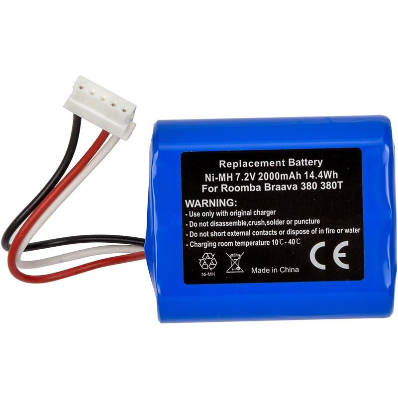 Аккумулятор Power для пылесоса iRobot Braava 380 4409709 7,2V 2000mAh
