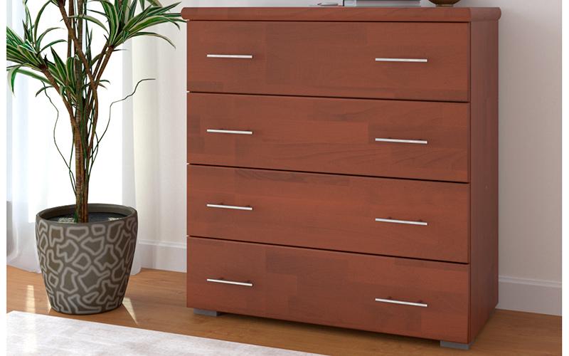 Комод Arbor Drev Эксклюзив 4Ш из натурального дерева бук Яблоня (20555)