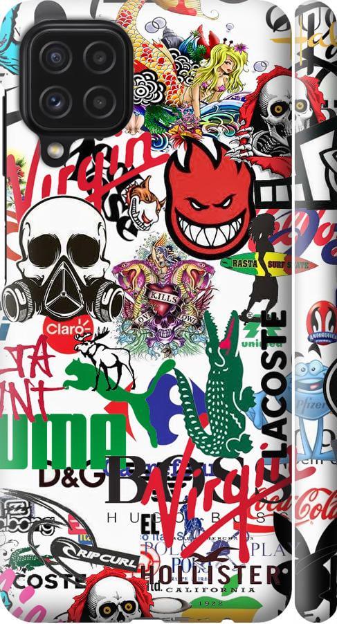 Чехол на Samsung Galaxy M22 M225F Many different logos (4022m-2551-42517)