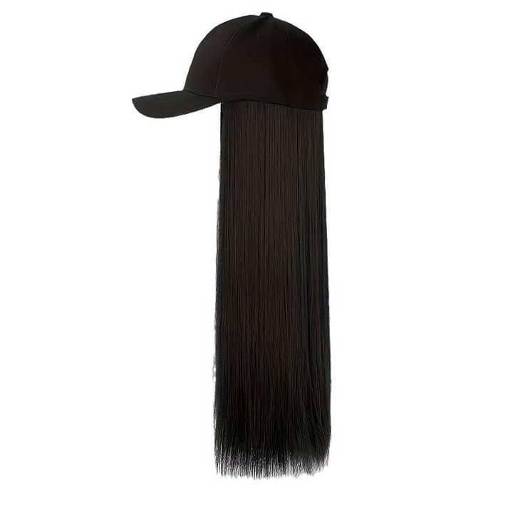 Перука кепка з волоссям 50 см Брюнетка (K1060-1) - фото 5