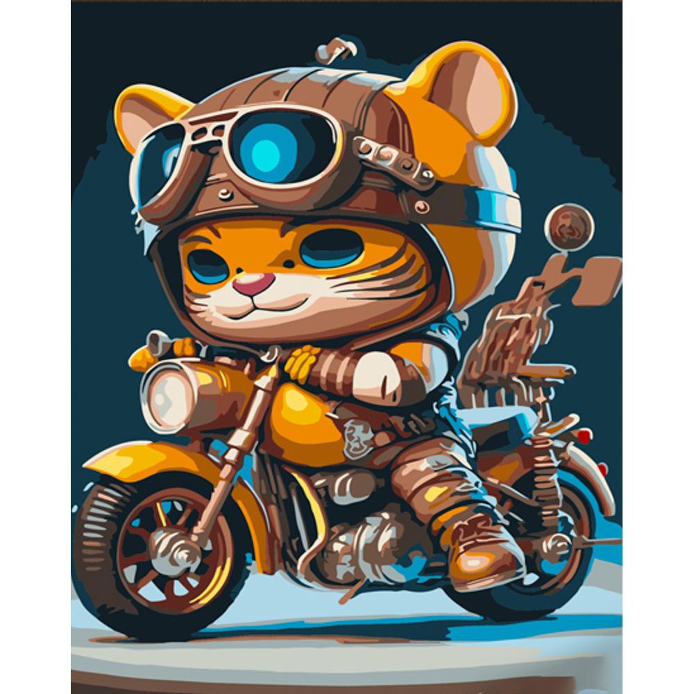 Картина по номерам Strateg Премиум Супер-гонщик с лаком 30x40 см (Str-SS6674)