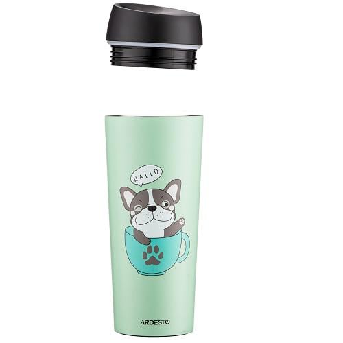 Термокружка Ardesto Coffee Time Frenchie AR2645DG 450 мл Зеленый - фото 3 Термокружка Ardesto Coffee Time Frenchie AR2645DG 450 мл Зеленый - фото 3