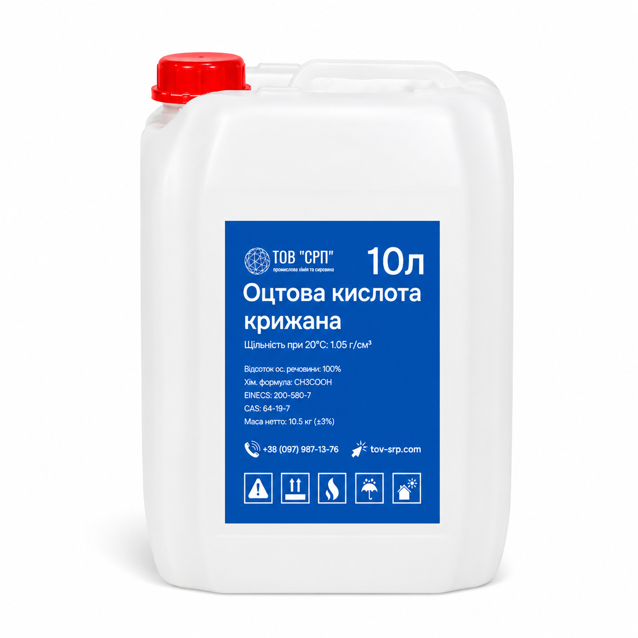 Уксусная кислота 100% КОК ледяная 10 л (2881036675)