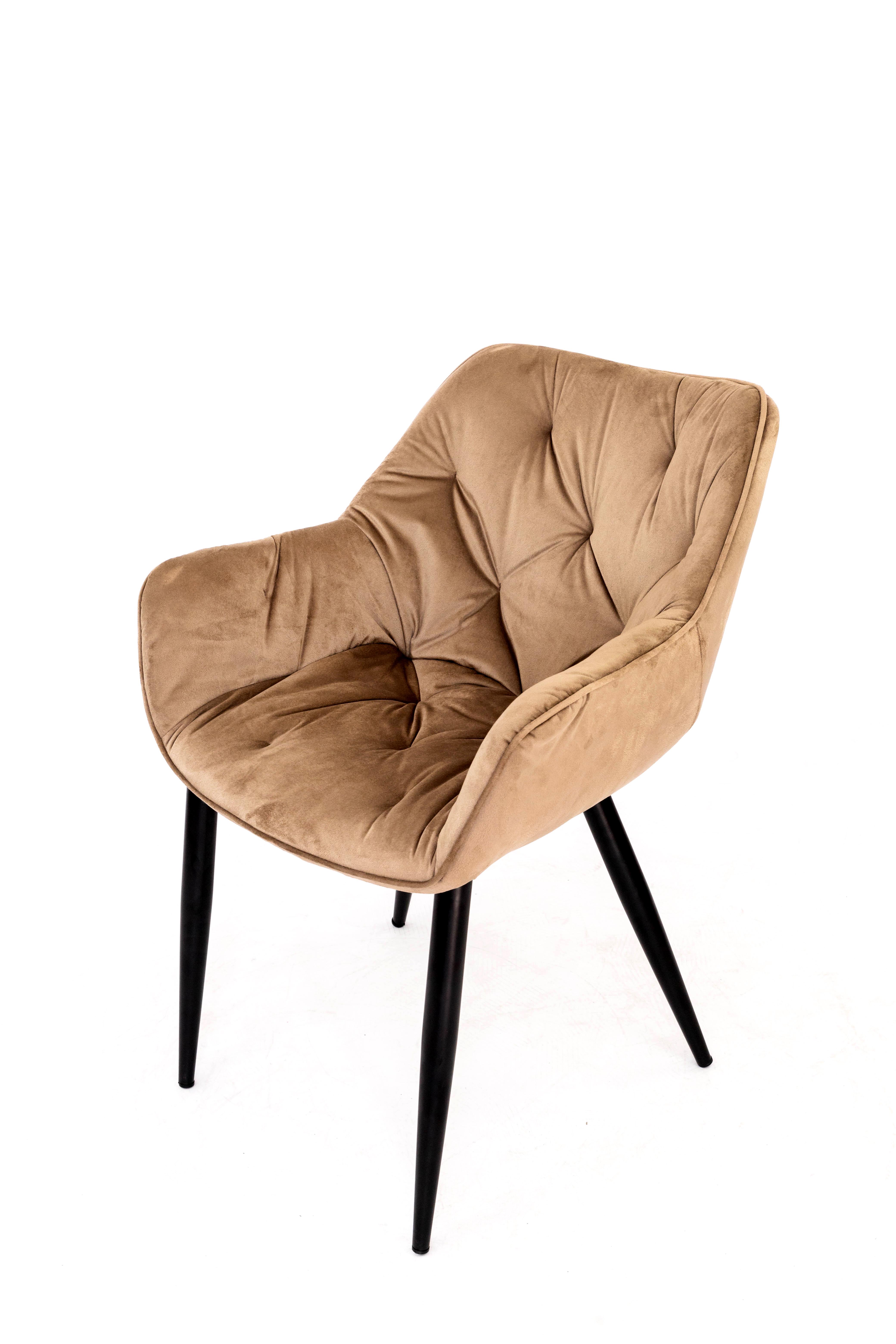 Стілець для кухні та вітальні ГРЕЙС Парадіз 580х870х570 мм Чорний/Капучино (GAА0054913) - фото 1