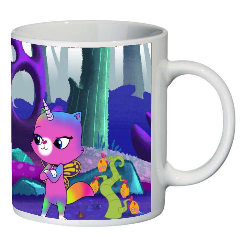 Кружка с принтом SuperCup Радужно бабочковая единорожная кошка (SC-Rainbow Butterfly Unicorn Kitty-009)