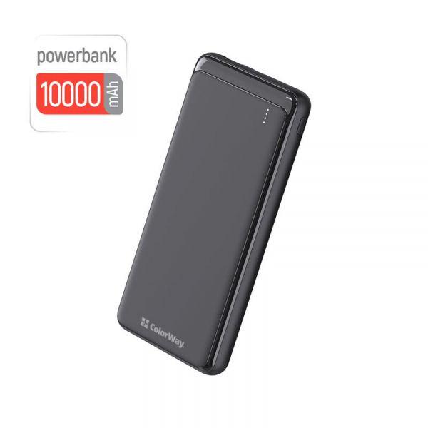 Повербанк ColorWay Slim 10000 mAh Black (CW-PB100LPF2BK) - фото 5