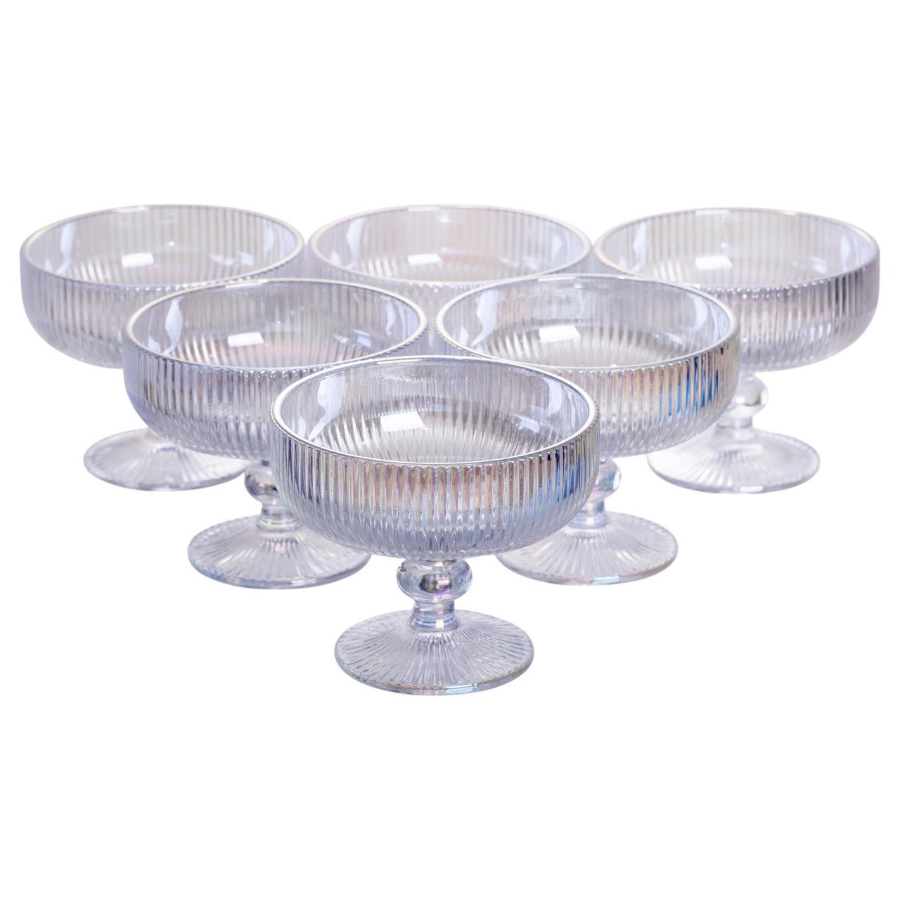 Набор креманок на ножке стеклянные креманки для мороженого десертов 6 шт. 400 мл Серый (HP-19-7117RB) Набор креманок на ножке стеклянные креманки для мороженого десертов 6 шт. 400 мл Серый (HP-19-7117RB)