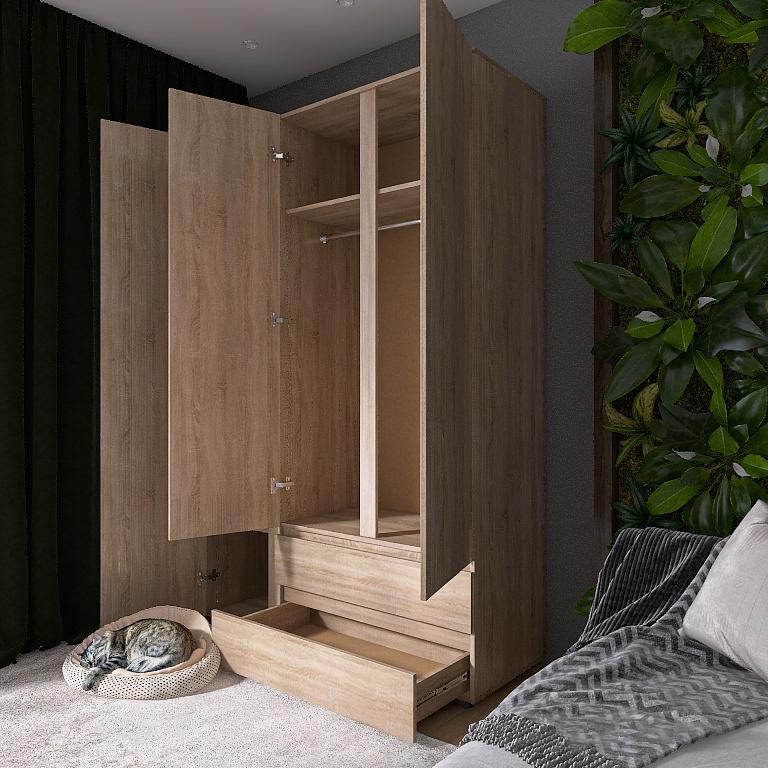 Шкаф Everest Лайт ШЛ-3 1365х500х2080 мм Сонома (11153) - фото 6