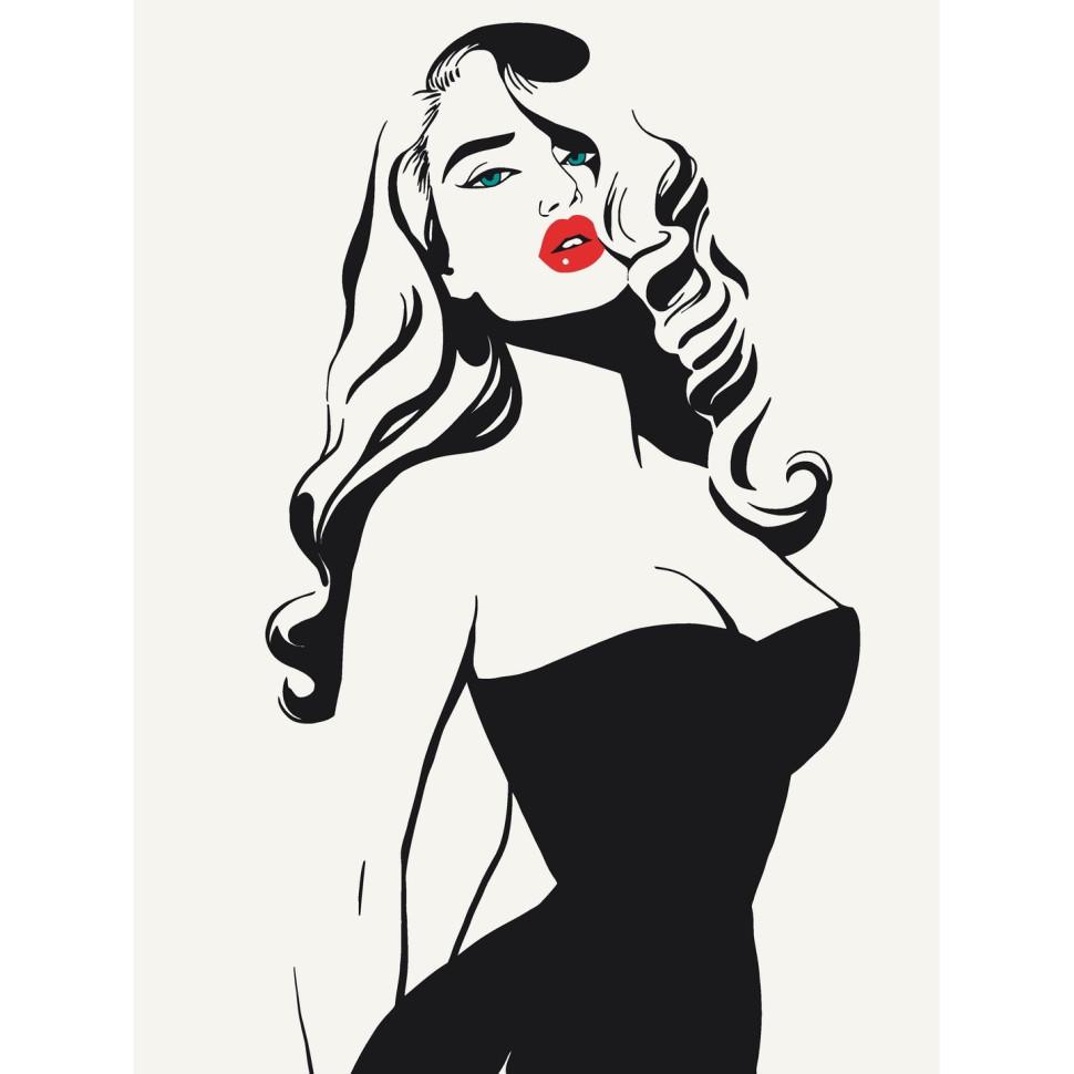 Картина за номерами ART CRAFT Lady in black 10060-AC 30x40 см (RLT33839)