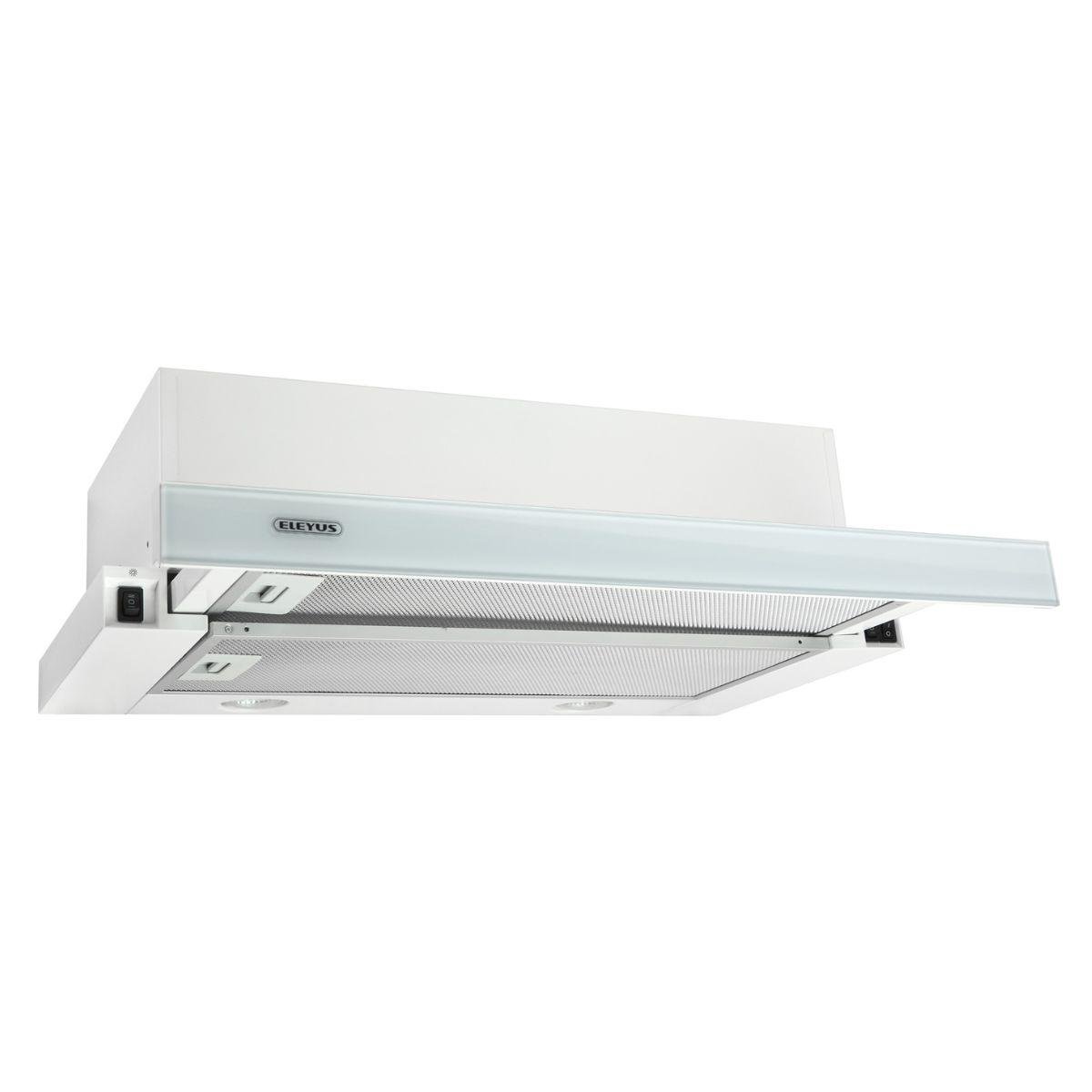 Вытяжка кухонная Eleyus Storm G 700 LED SMD 60 WH Белый/Белое стекло