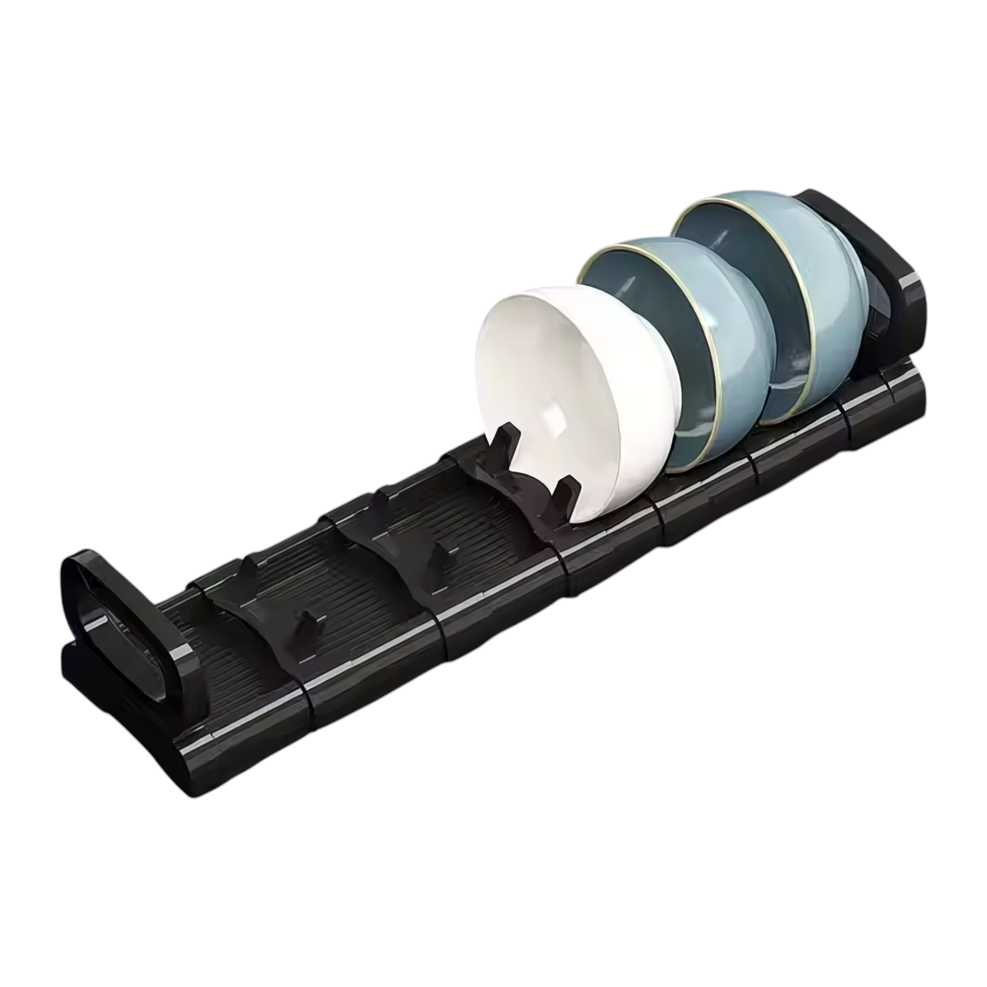 Держатель для посуды регулируемый для глубоких тарелок на кухню 40х10х8 см