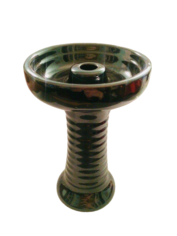 Чаша для кальяну Harmony Фанел рефляна ніжка глазур Чорний (1839)