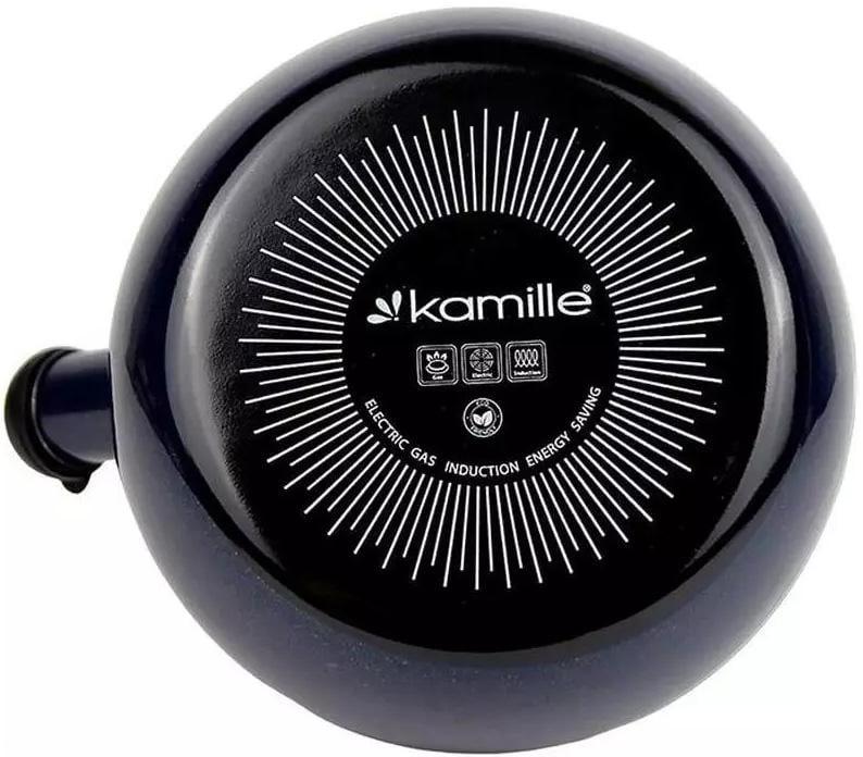 Чайник эмалированный Kamille Boiling Water со свистком 2,2 л Темно-синий металлик (KM-1038B) - фото 4 Чайник эмалированный Kamille Boiling Water со свистком 2,2 л Темно-синий металлик (KM-1038B) - фото 4