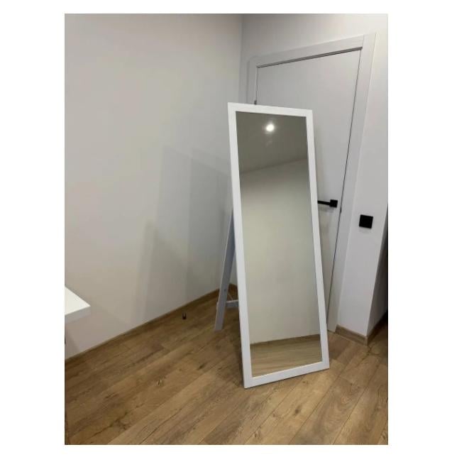 Зеркало ростовое в прямой раме на ножке 150х50 см Белый (29042659)