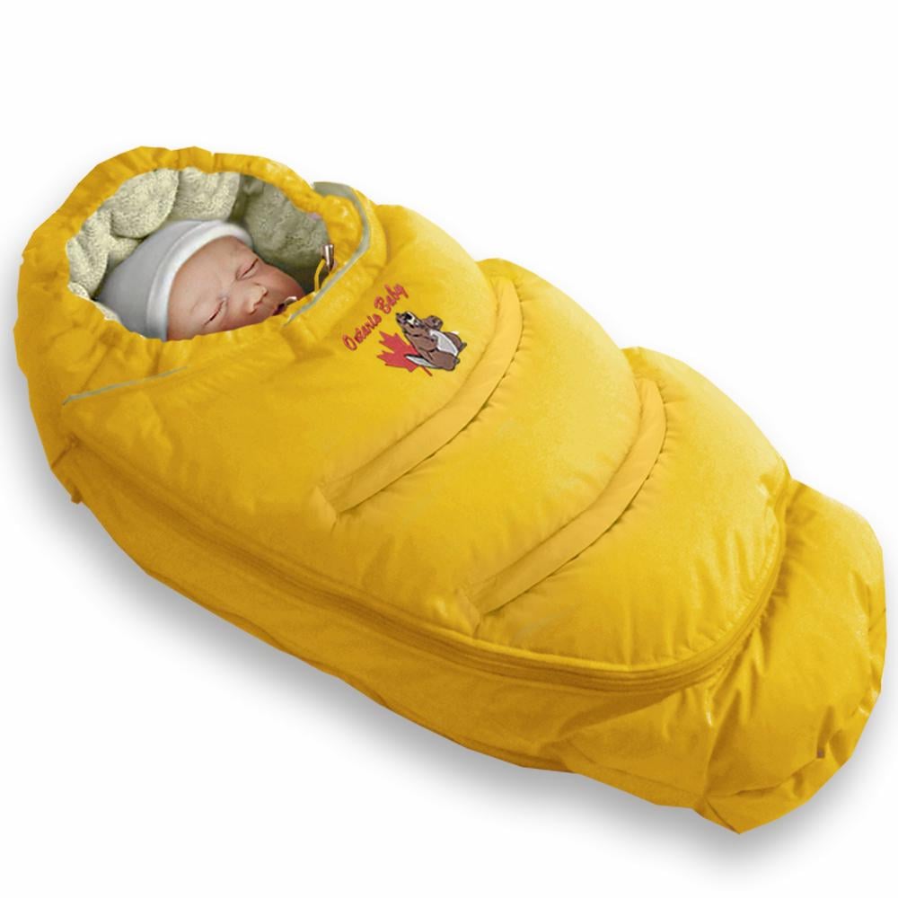 Конверт-трансформер пуховий 2в1 Alaska СС SMART с мехом Желтый (ART-0000563)