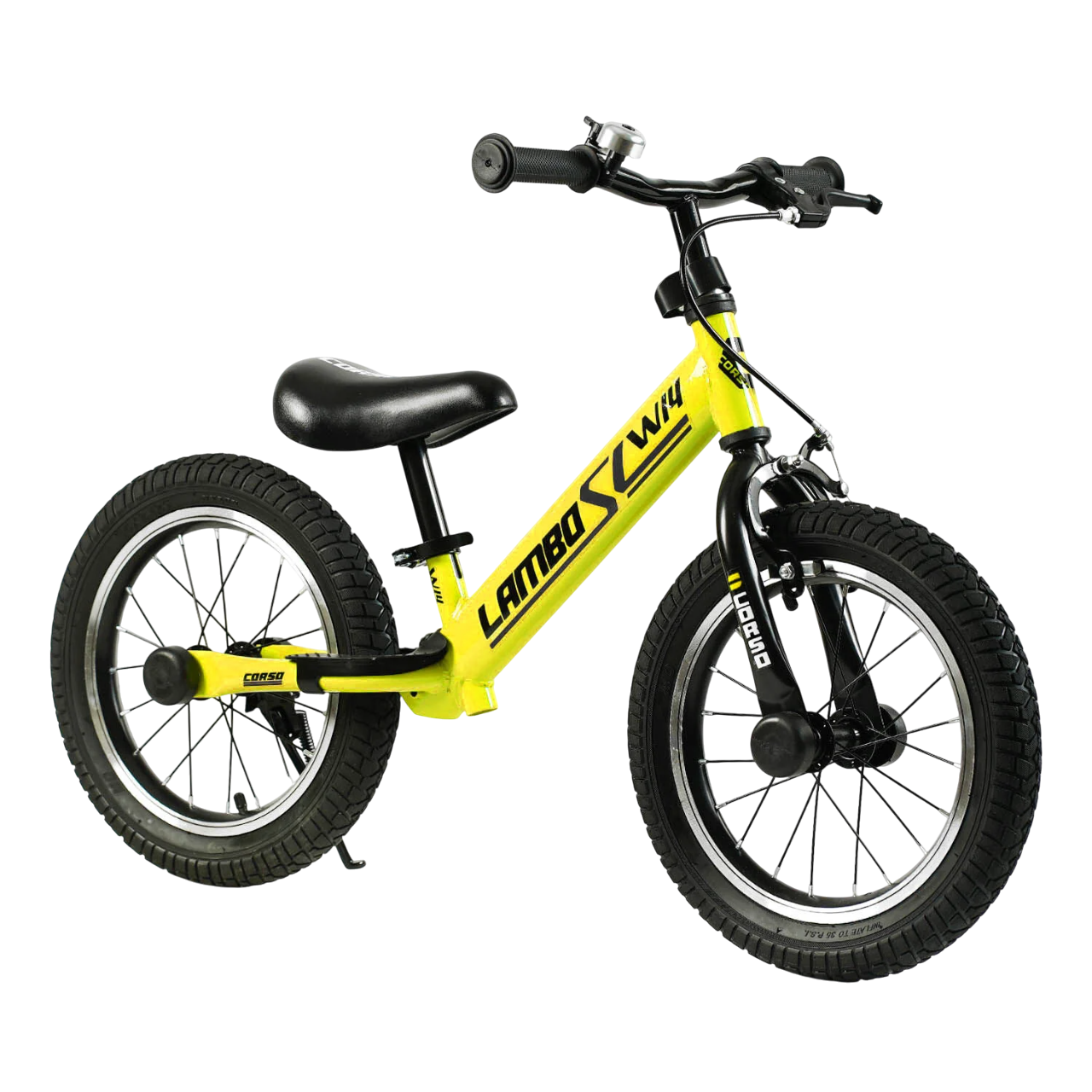 Біговел Corso Lambo 14" сталева рама/ручне гальмо/колеса надувні гумові Yellow (144052)