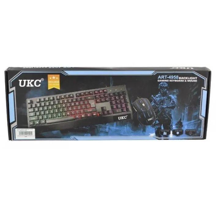 Комплект игровая клавиатура и мышь UKC M-710 с RGB подсветкой Black (3_02955) - фото 4