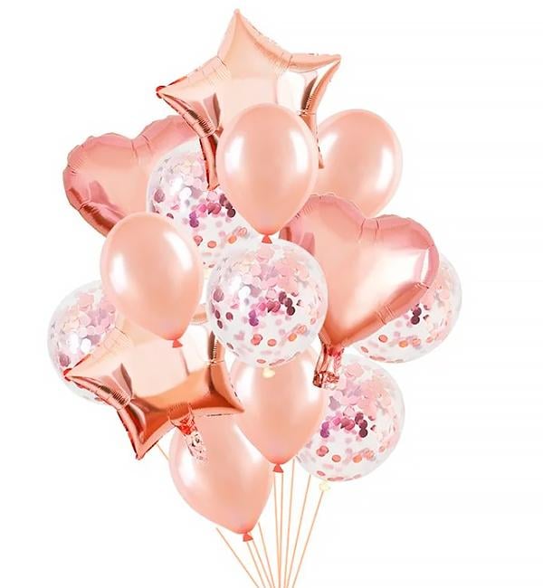 Воздушные шары "Pink Gold" 14 шт. (30125)
