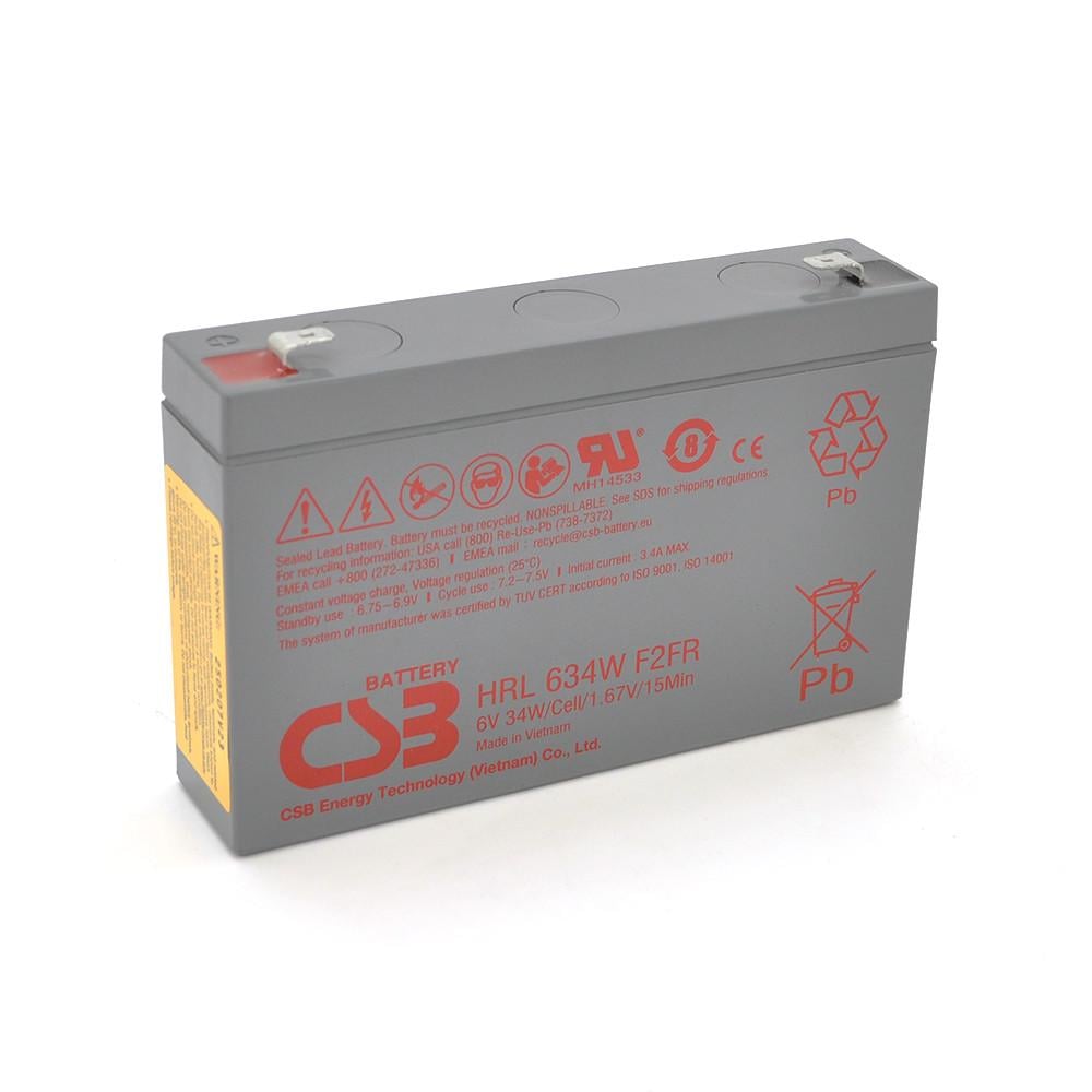 Батарея аккумуляторная CSB HRL634WF2FR 6V 9Ah