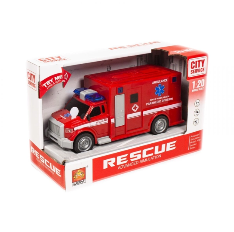 Машинка Скорая помощь WENYI Красный (WY 670 B)