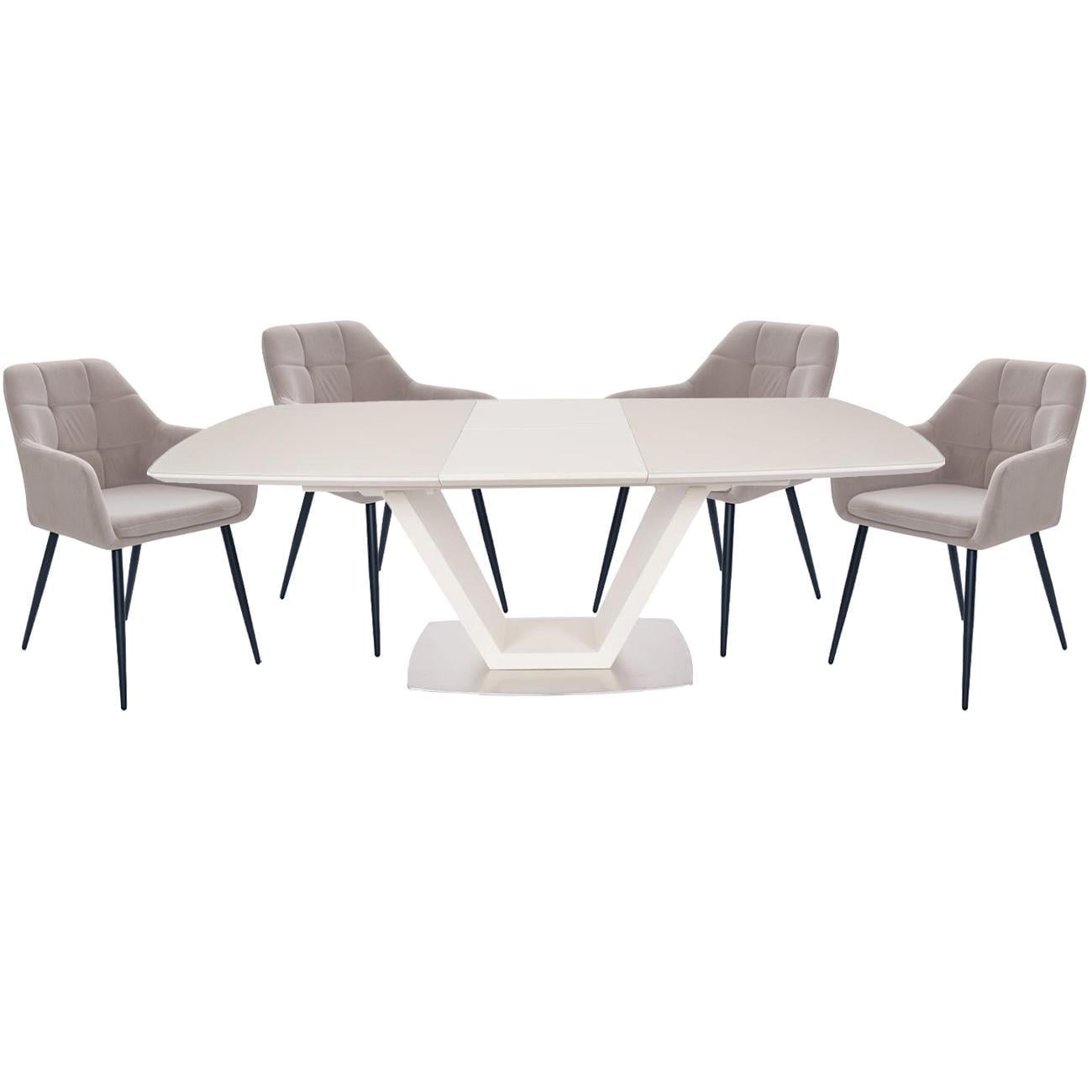 Стол и 4 стула VELES+LIAM 160 см Cappucino satin (13578_13569)