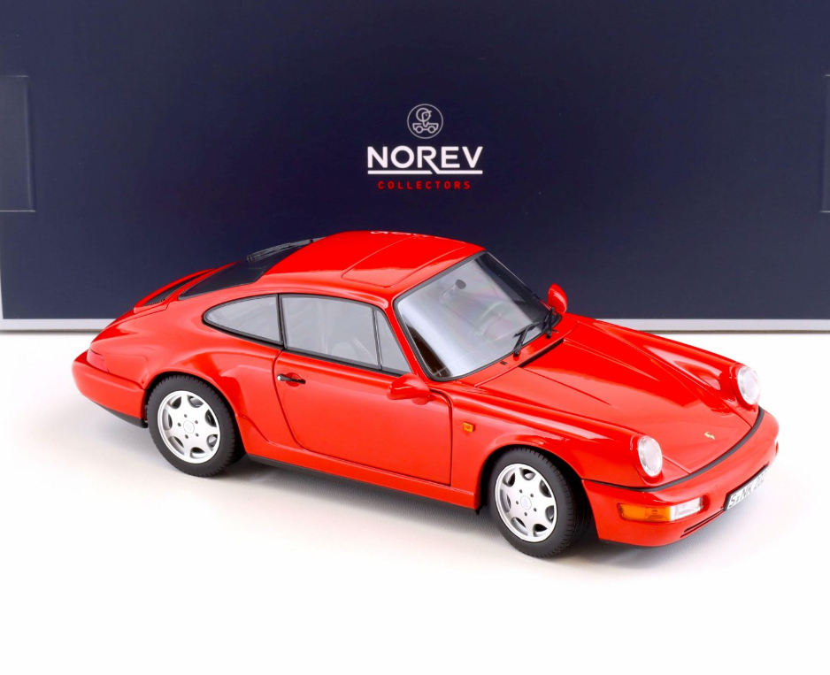 Модель автомобіля Norev 1:18 Porsche 911 964 Carrera 2 Coupe Red (187320)