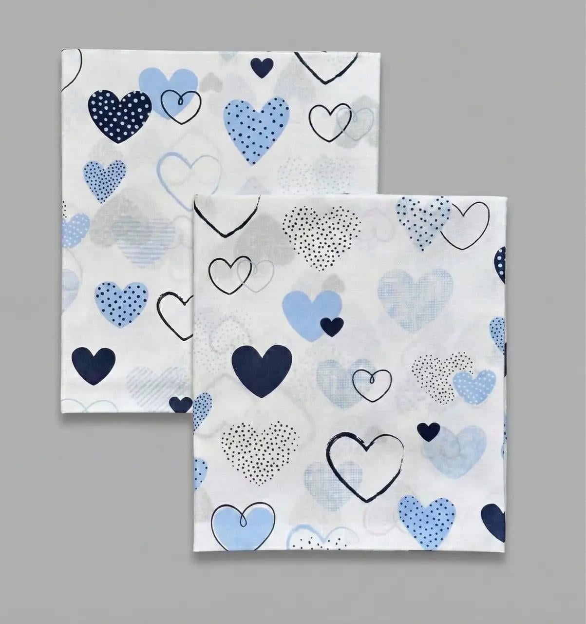 Пеленка детская BST из натуральной хлопковой ткани 2 шт. 90х80 см Синий с голубым (2172877593)