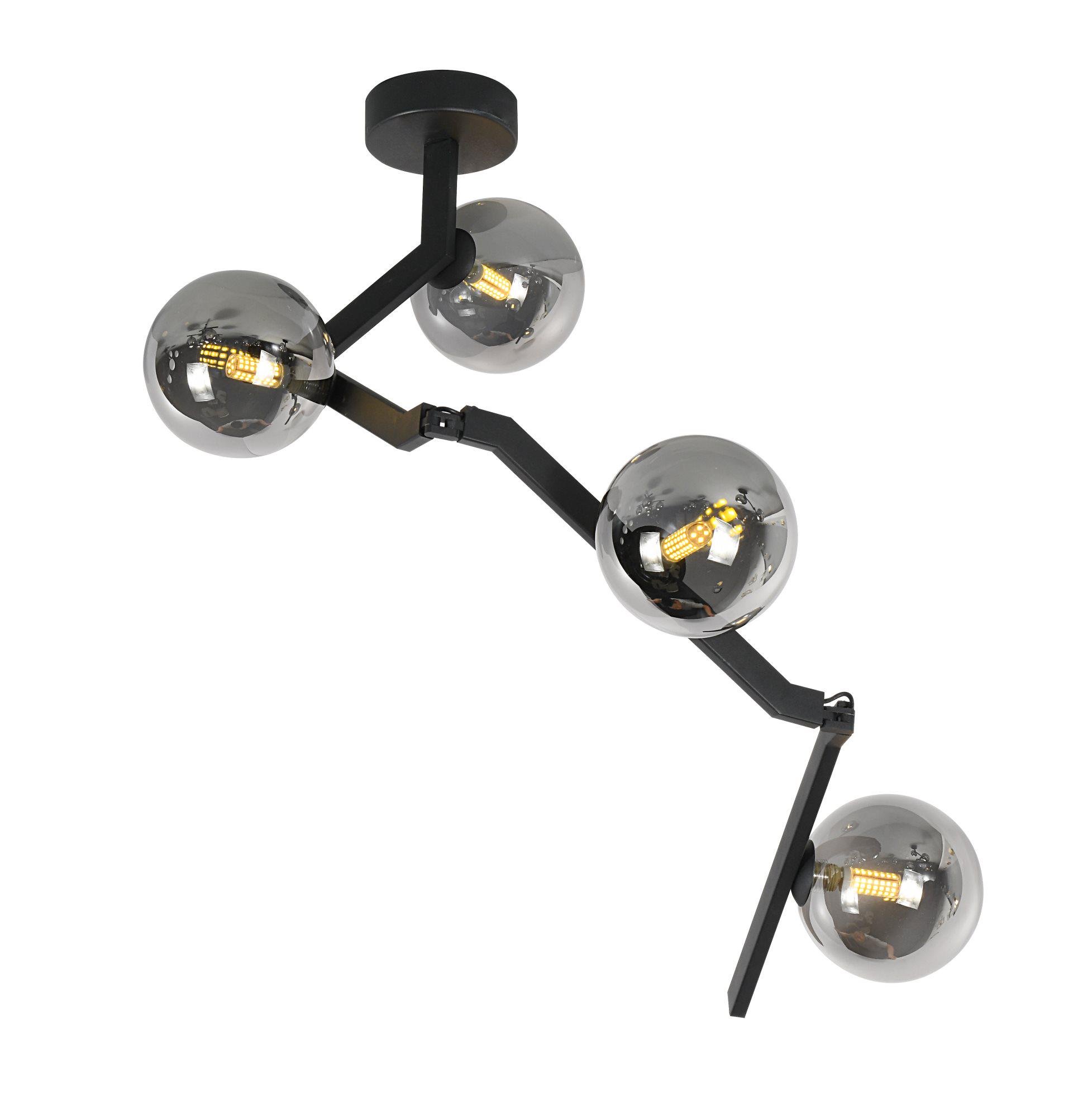 Люстра потолочная регулируемая Valeso BX84020-4 BK Черный