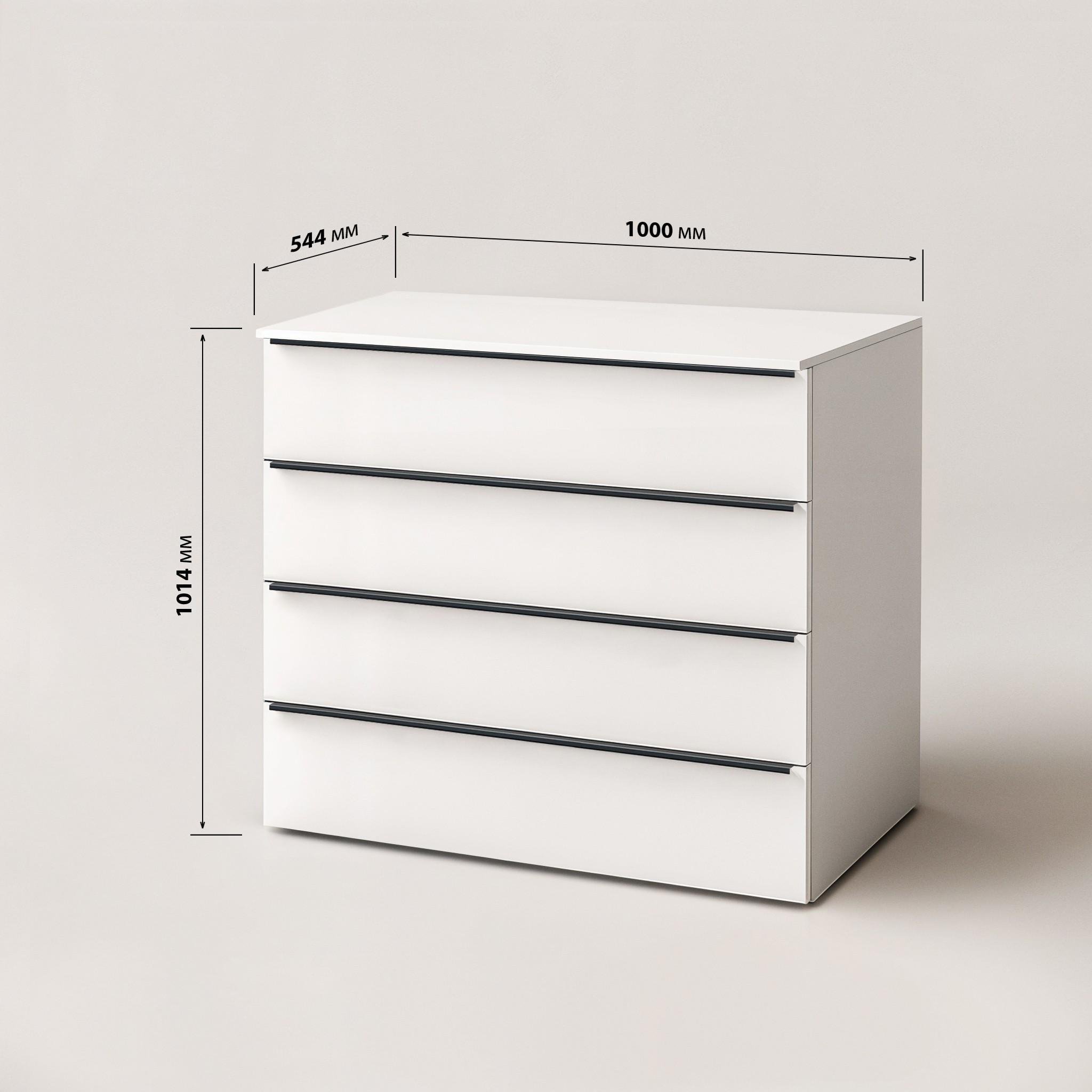 Комод на 4 ящика FTX-4 1000х544х1014 мм Венге Магия/Белый - фото 4