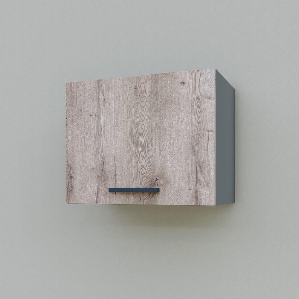 Шкаф навесной Opendoors МП9 для кухни под вытяжку 500 мм Аликанте/Графитовый (МП9/3)