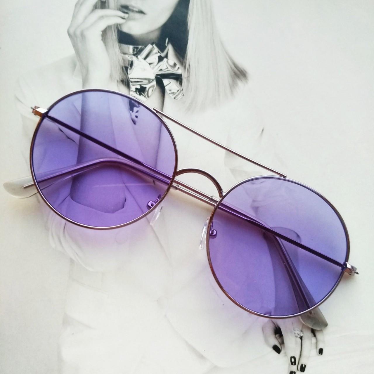 Солнцезащитные очки круглые с цветной линзой Желтый - фото 3 Солнцезащитные очки круглые с цветной линзой Желтый - фото 3