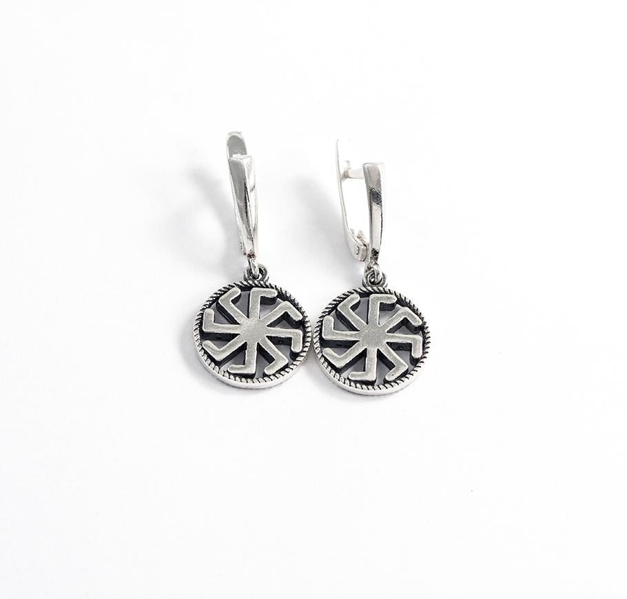 Серьги с оберегами Maxi Silver 9545 Ладинец/Колядник (89545)