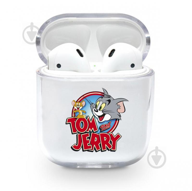 Прозрачный силиконовый чехол Apple AirPods с рисунком - Tom and Jerry (KAP1204)