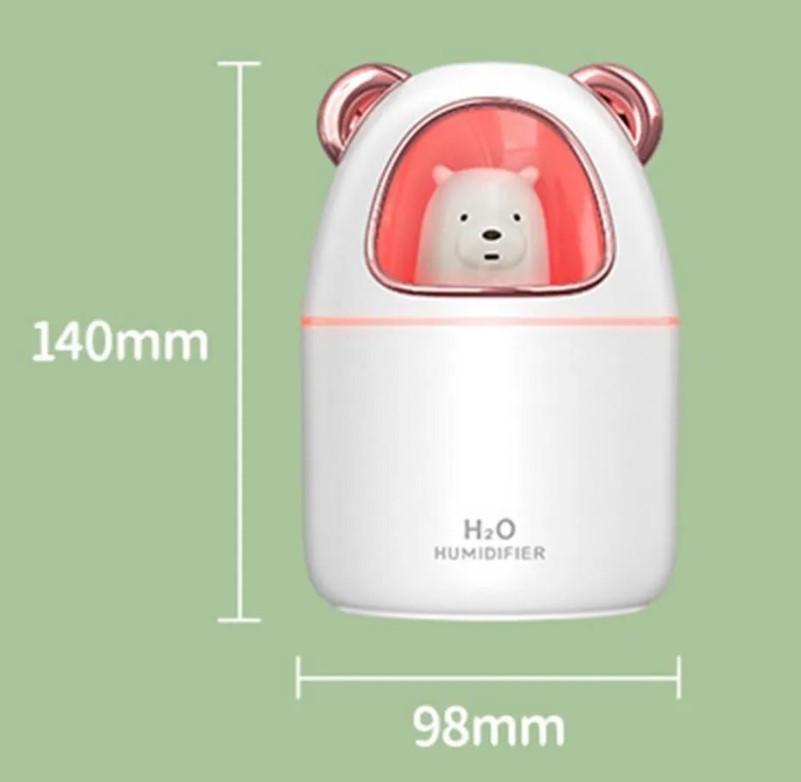 Зволожувач повітря з підсвічуванням Humidifier H20 8023 Ведмедик 350 мл Рожевий (595788) - фото 3