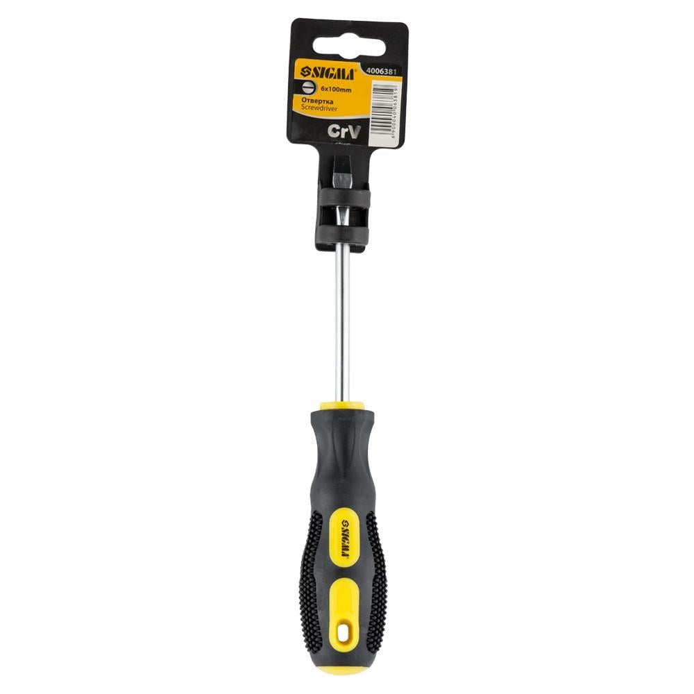 Отвертка шлицевая Sigma SL 6x100 мм CrV (4006381)