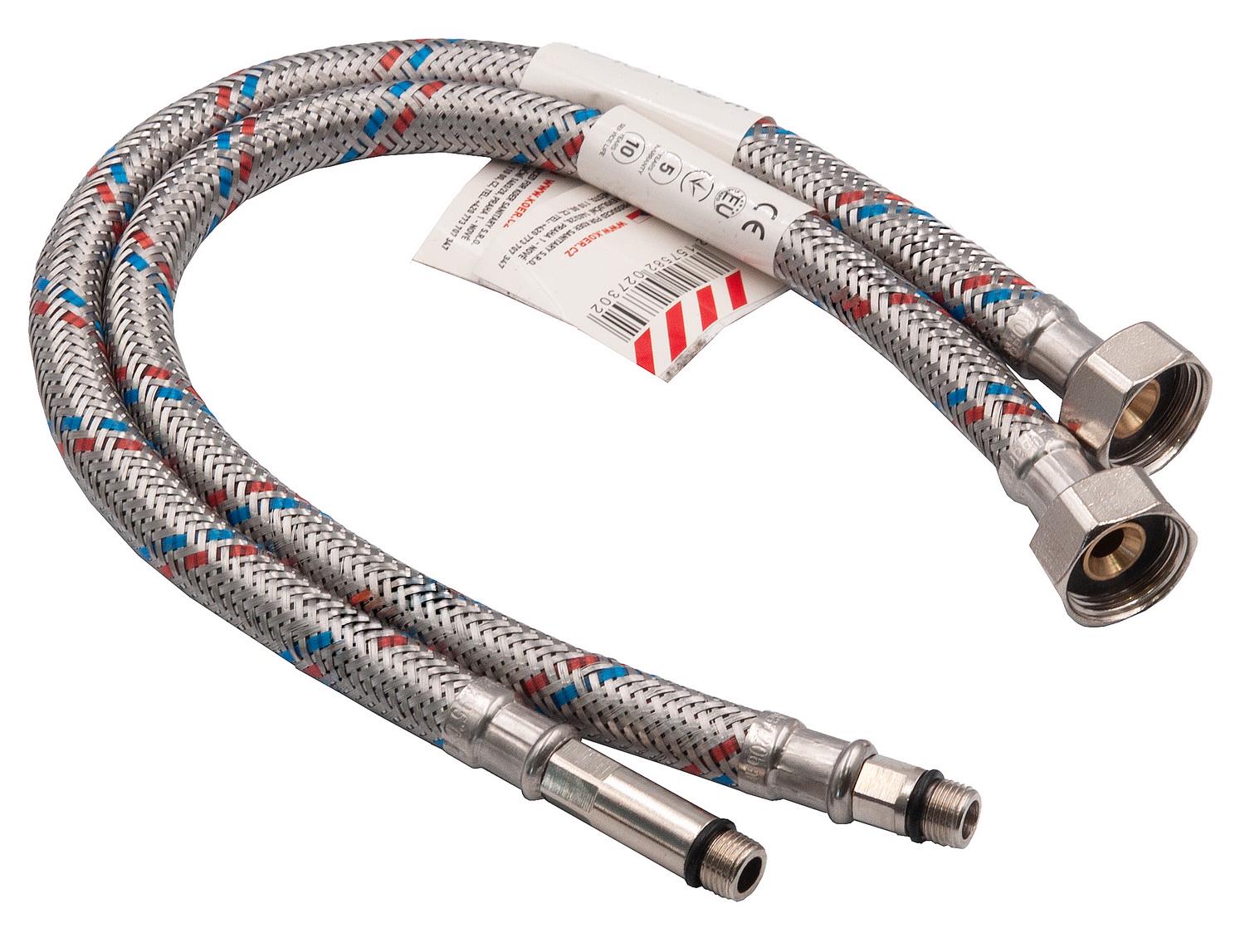 Підводка гнучка KOER M10 400 мм пара нержавіюча обплетення (KR0273)