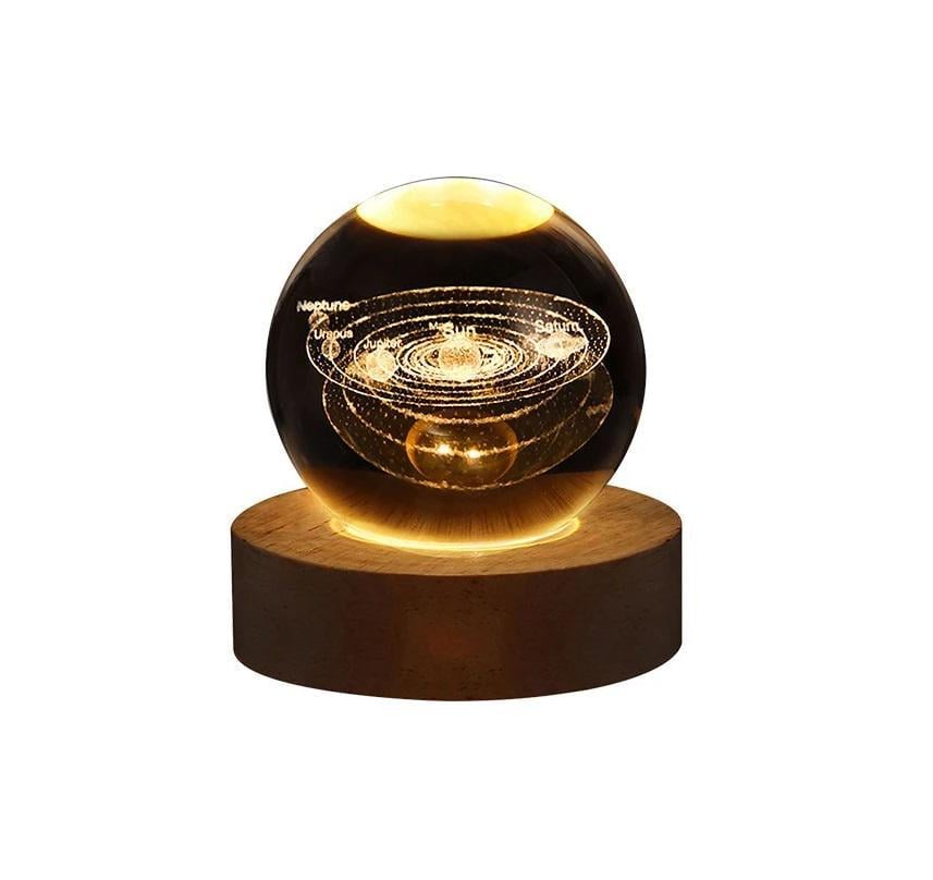 Нічник дитячий Система планет 9141 Куля кришталева 3D від USB (21680706)
