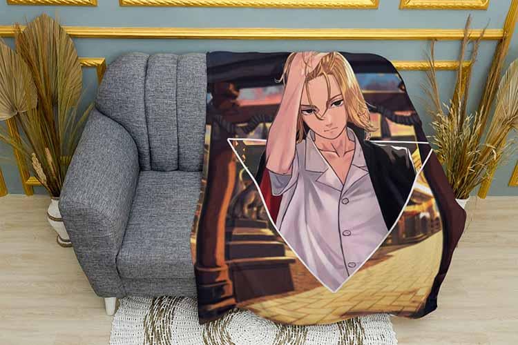 Плед Manjiro Sano Tokyo Revengers плюш однослойный 150х210 см (113759-1) Плед Manjiro Sano Tokyo Revengers плюш однослойный 150х210 см (113759-1)