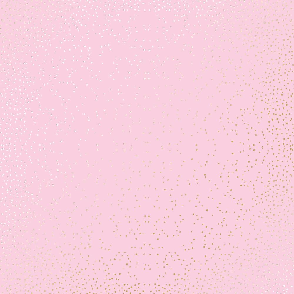 Лист бумаги односторонний Golden Mini Drops с фольгированием 30,5х30,5 см Pink