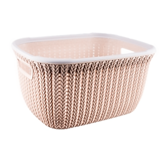 Корзина-плетенка для белья пластиковая Hoz (MMS-R85478)